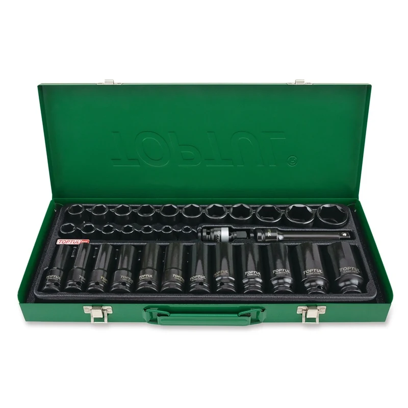 Toptul Socket Set 1/2Dr 32pc Impact Std & Deep
